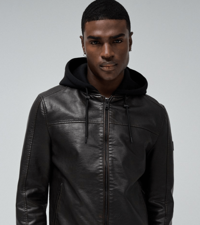 Chaqueta bomber efecto piel (5)