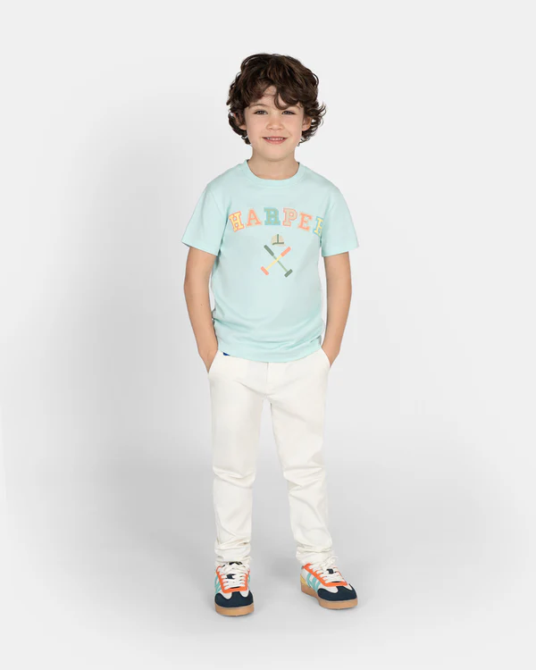 Camiseta retro kids - Mint wave (1)